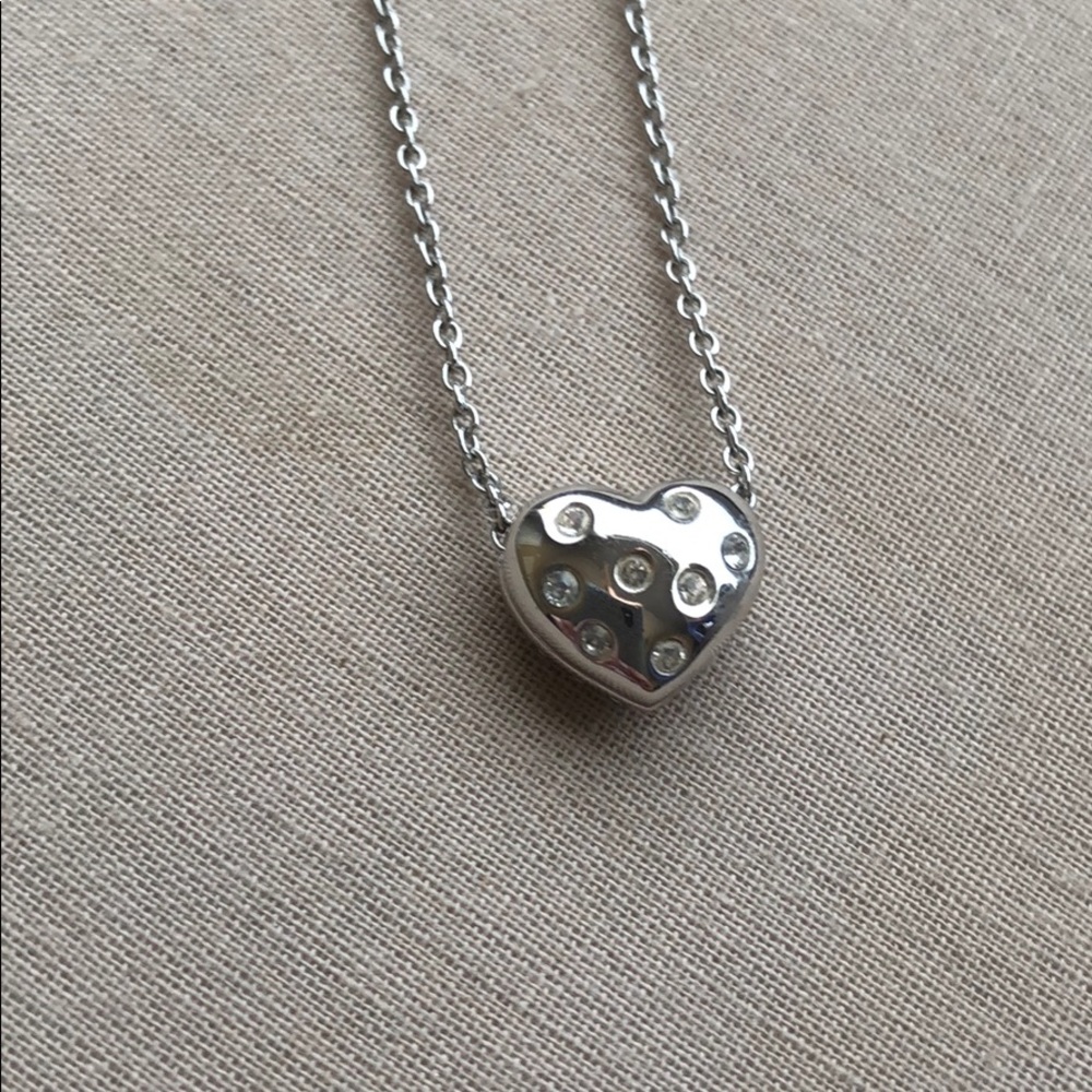 Duel sided Swarovski Heart Necklace